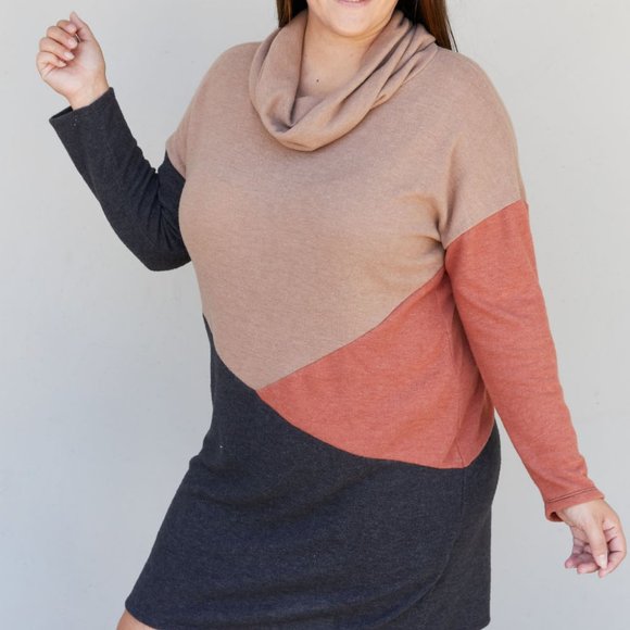 CY Fashion The More The Merrier Color Block Sweater Dress - Picture 6 of 11